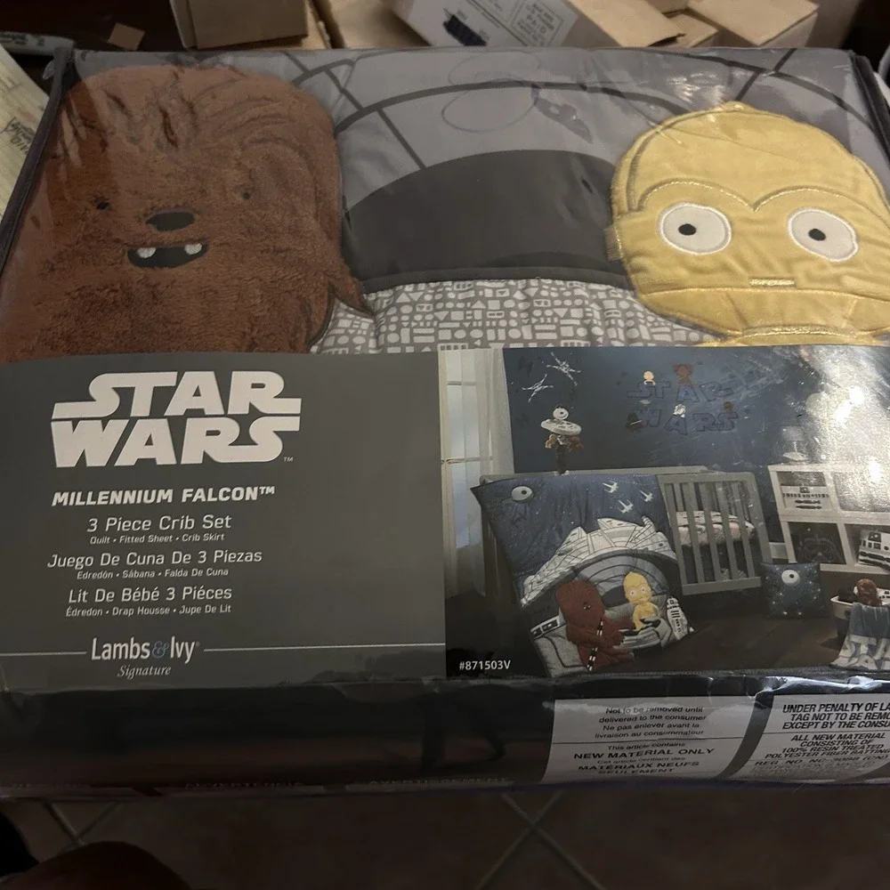 Lambs & Ivy Star Wars Signature Millennium Falcon 3-Piece Baby Crib Bedding Set